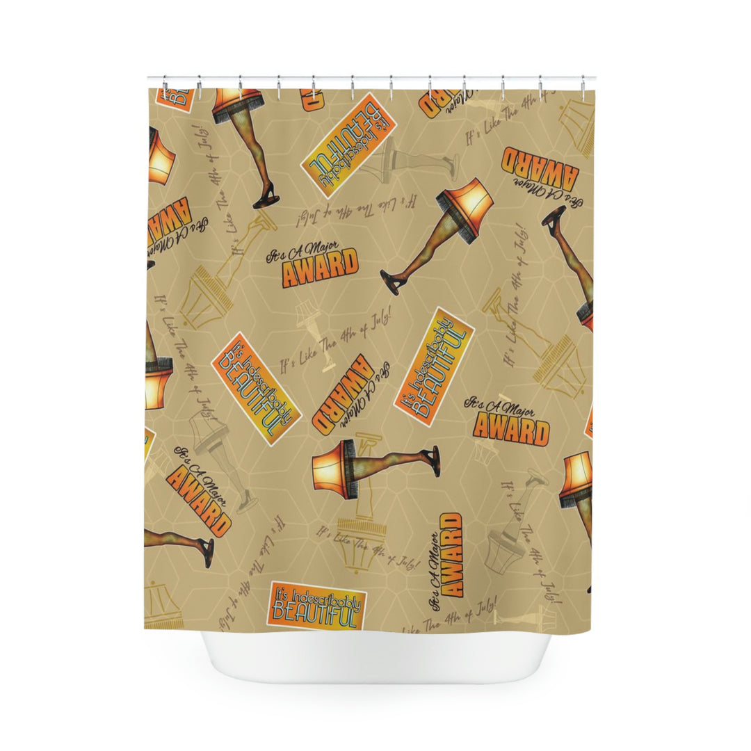 A Christmas Story "Leg Lamp Collage" Polyester Shower Curtain