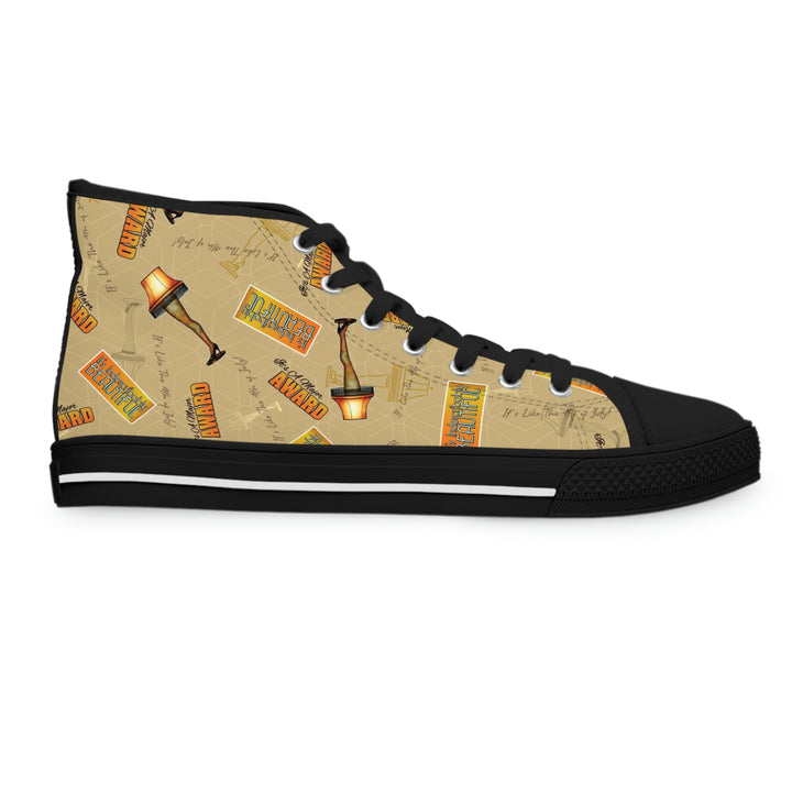 A Christmas Story "Leg Lamp Collage" Women's High Top Sneakers