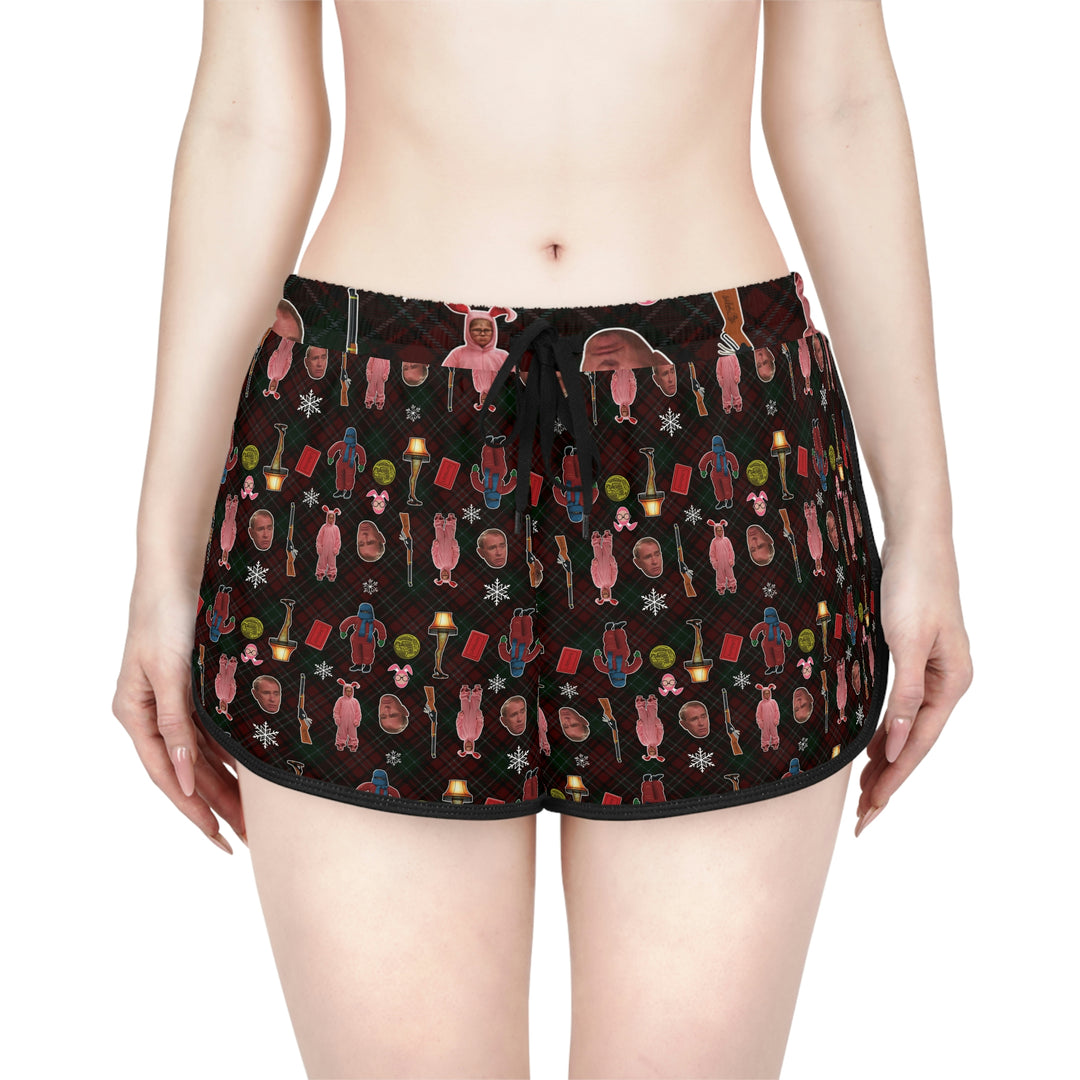 A Christmas Story Icons Collage Women's Relaxed Shorts