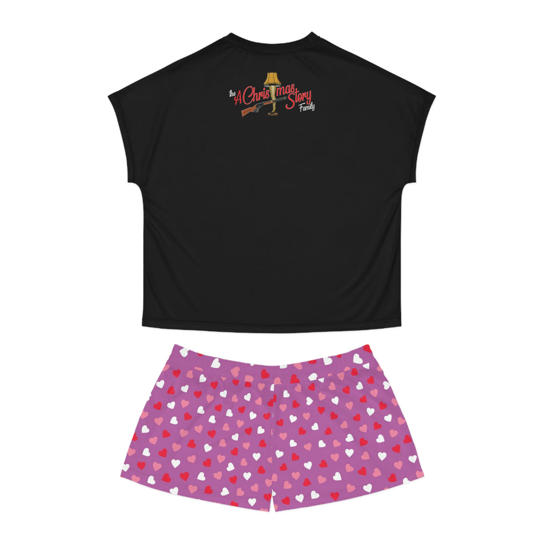 A Christmas Story "Valentine's Day Candy Hearts" Women's Short Pajama Set