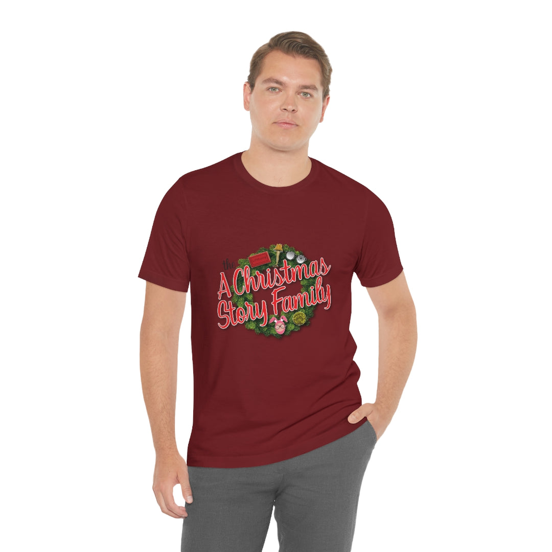 A Christmas Story "The Family Logo Wreath" Unisex soft short sleeve t-shirt