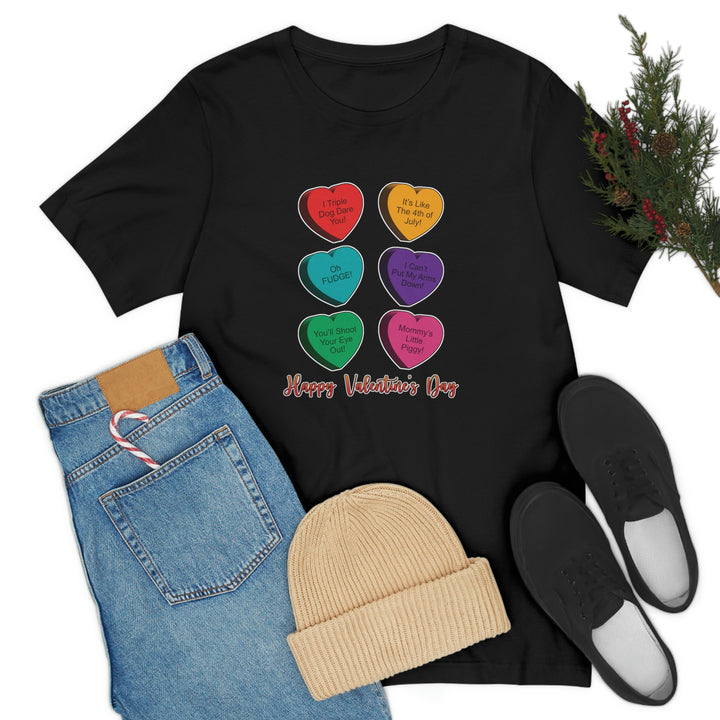 "A Christmas Story: Valentine's Day Candy Hearts Edition" Short Sleeve Cotton T-Shirt