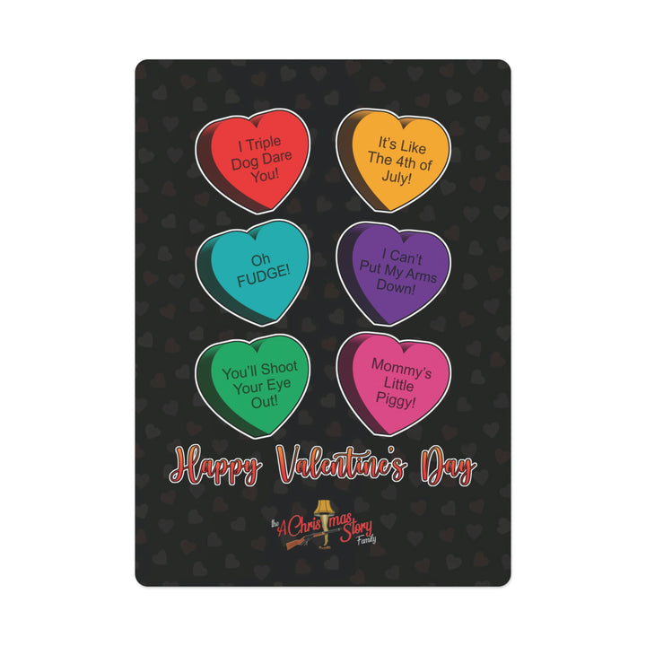 "A Christmas Story Poker Night with Valentine's Day Candy Hearts" Poker Deck