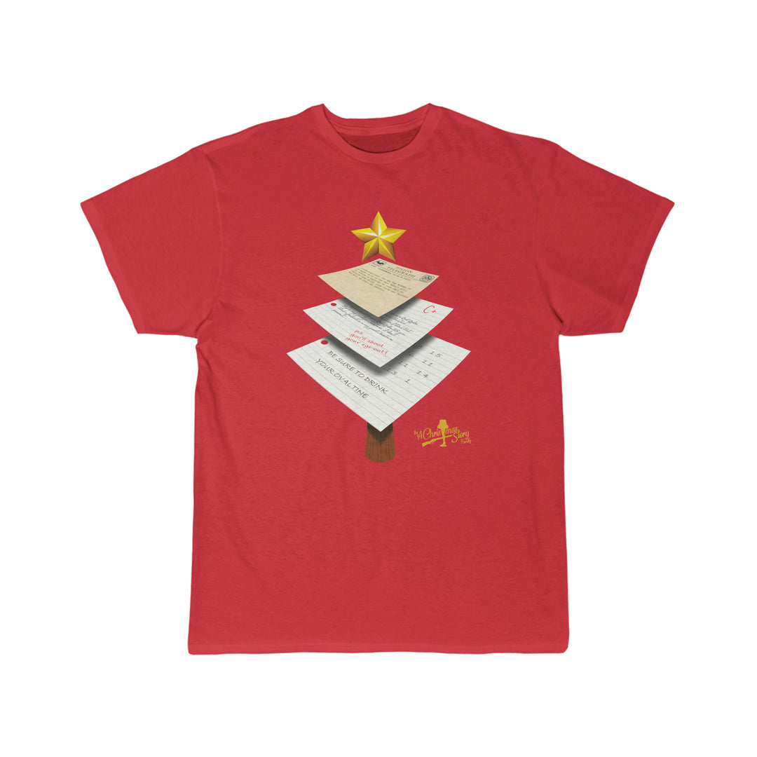 A Christmas Story "Paper Christmas Tree" Men's Short Sleeve Tee, Relaxed Fit