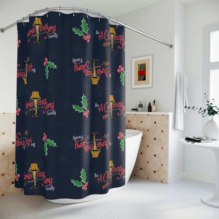 A Christmas Story "Logo Pattern" Polyester Shower Curtain