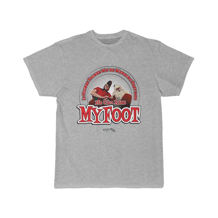 A Christmas Story "He Can Kiss My Foot" Men's Short Sleeve Tee, Relaxed Fit