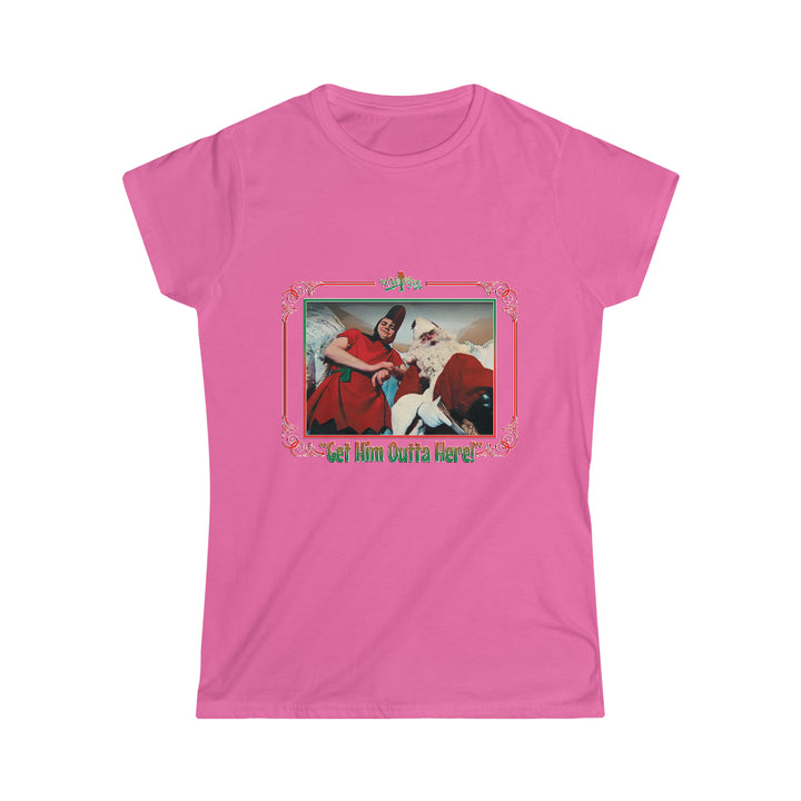 A Christmas Story "Get Him Outta Here" Women's Short Sleeve Light Fabric Tee, Junior Fit