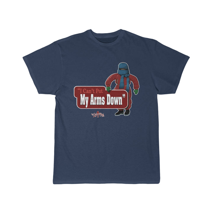 A Christmas Story (For A Limited Time) $20 t-shirt ACSF "I Can't Put My Arms Down!" Men's Short Sleeve Tee