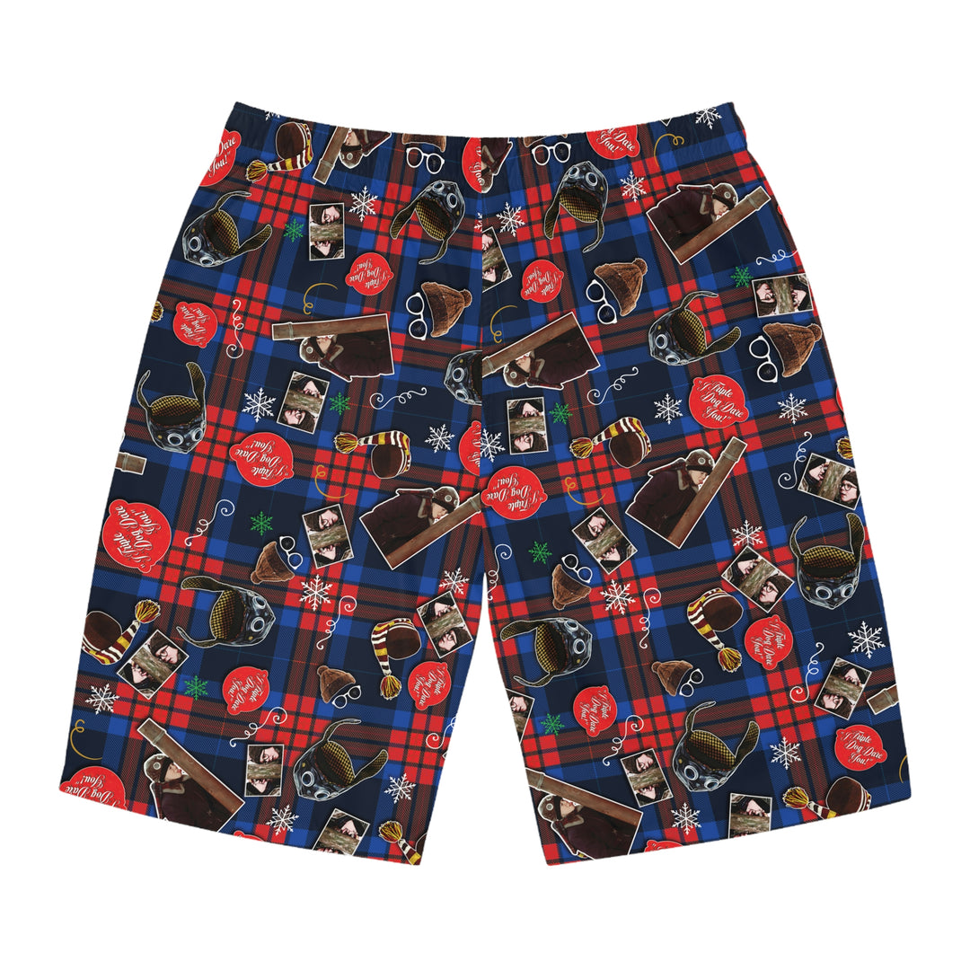 A Christmas Story "Triple Dog Dare!" Men's Board Shorts (AOP)