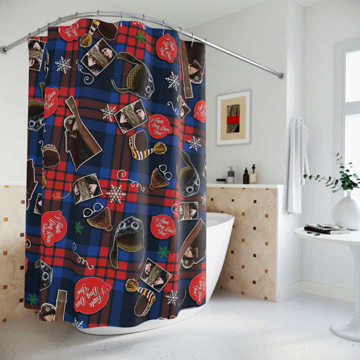 A Christmas Story "Triple Dog Dare" Polyester Shower Curtain