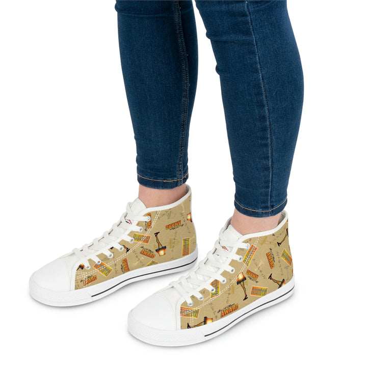 A Christmas Story "Leg Lamp Collage" Women's High Top Sneakers