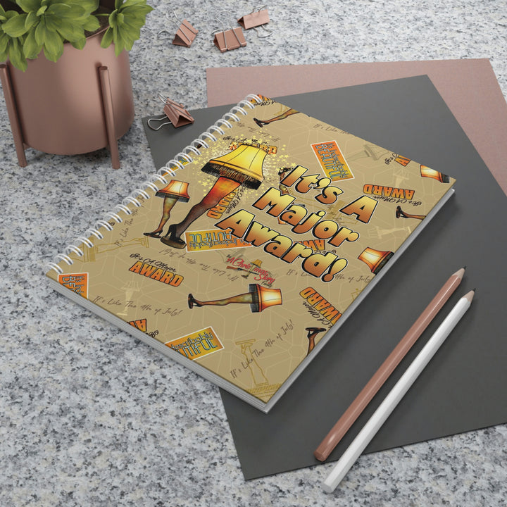 A Christmas Story "Beautiful Leg Lamp Collage" Spiral Notebook Custom Design