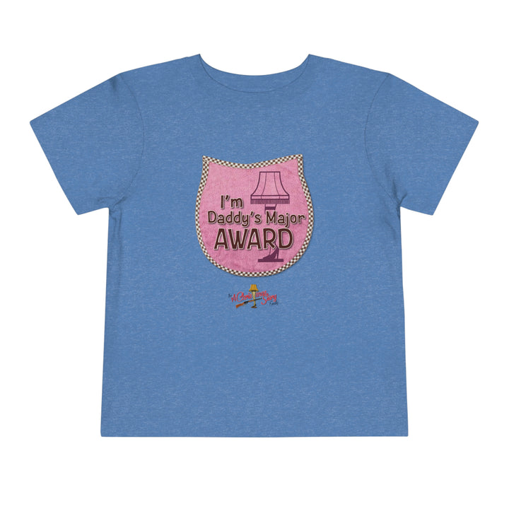 A Christmas Story "Daddy's Major Award-Pink Bib" Toddler Short Sleeve Tee