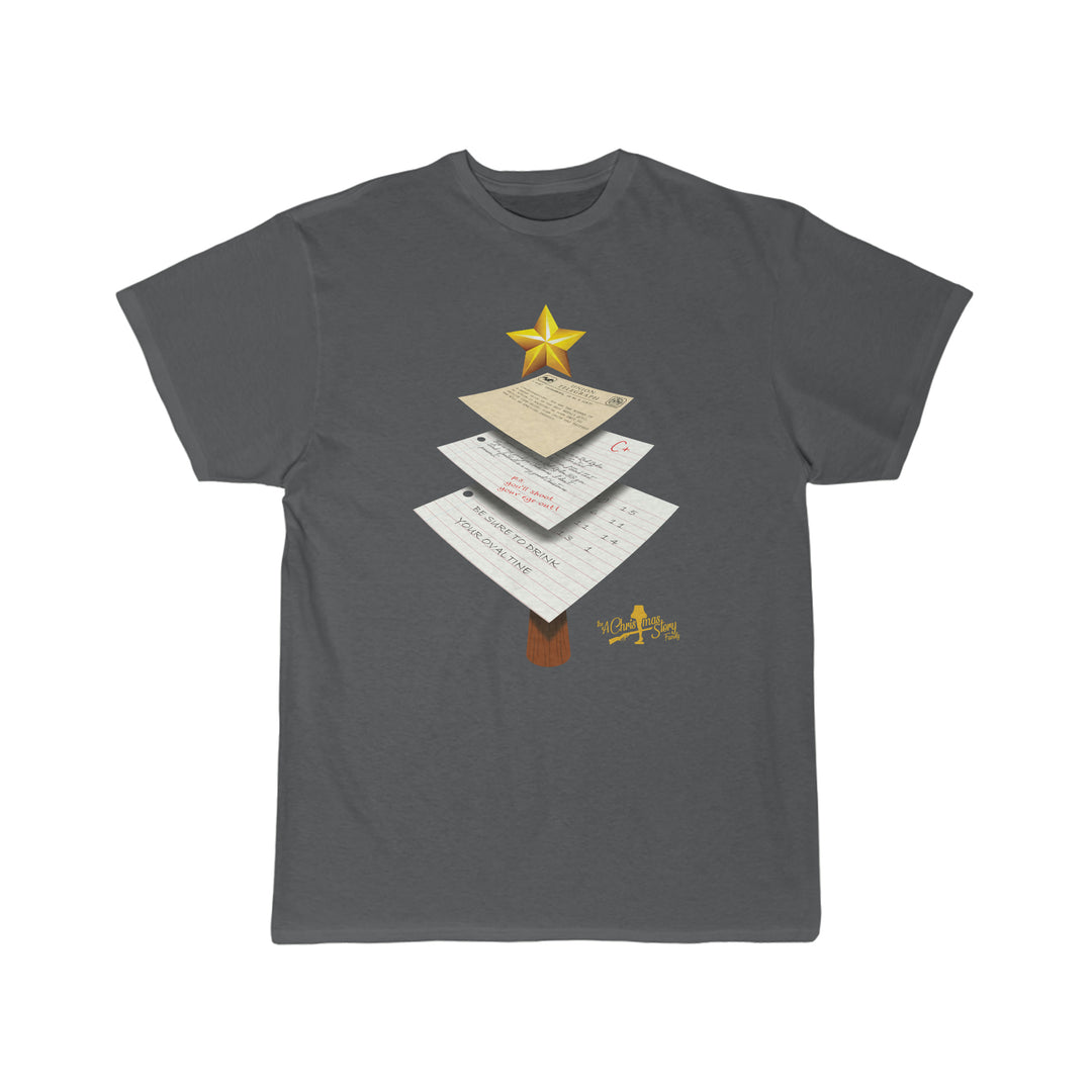 A Christmas Story "Paper Christmas Tree" Men's Short Sleeve Tee, Relaxed Fit