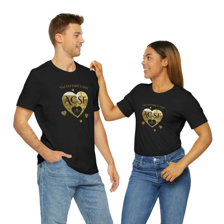 A Christmas Story "Inner Circle ACSF Valentine's Day Hearts" Dual Seamed, Ribbed Cotton T-Shirt