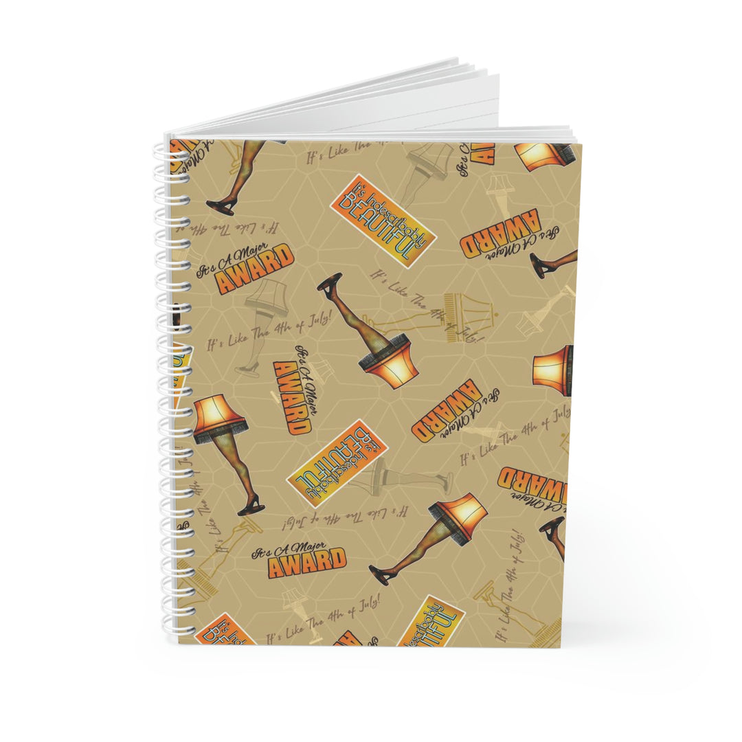 A Christmas Story "Leg Lamp Collage" Spiral Notebook Custom Design