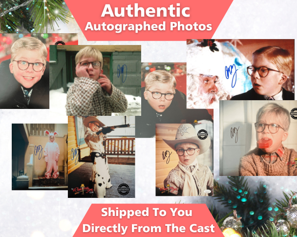 A Christmas Story Ralphie Autographed Photos, Signed by Peter Billingsley, Multiple Scenes, 8x10 - A Christmas Story Family