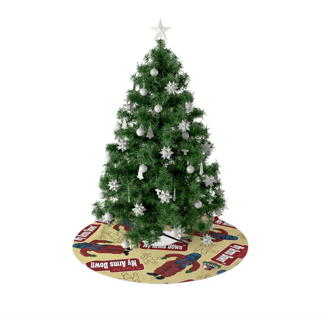 A Christmas Story "I Can't Put My Arms Down" Christmas Tree Skirt  (Tree Skirts are made from soft and plush fleece material)