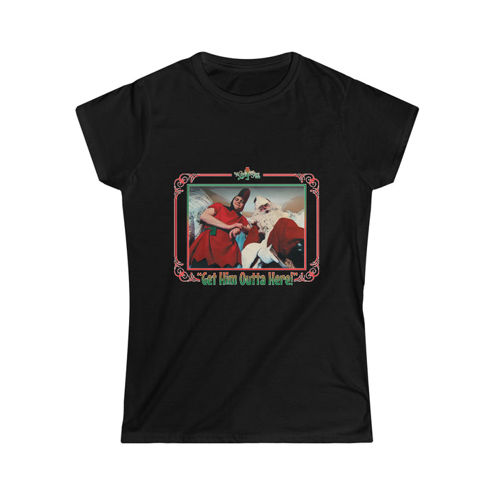 A Christmas Story "Get Him Outta Here" Women's Short Sleeve Light Fabric Tee, Junior Fit