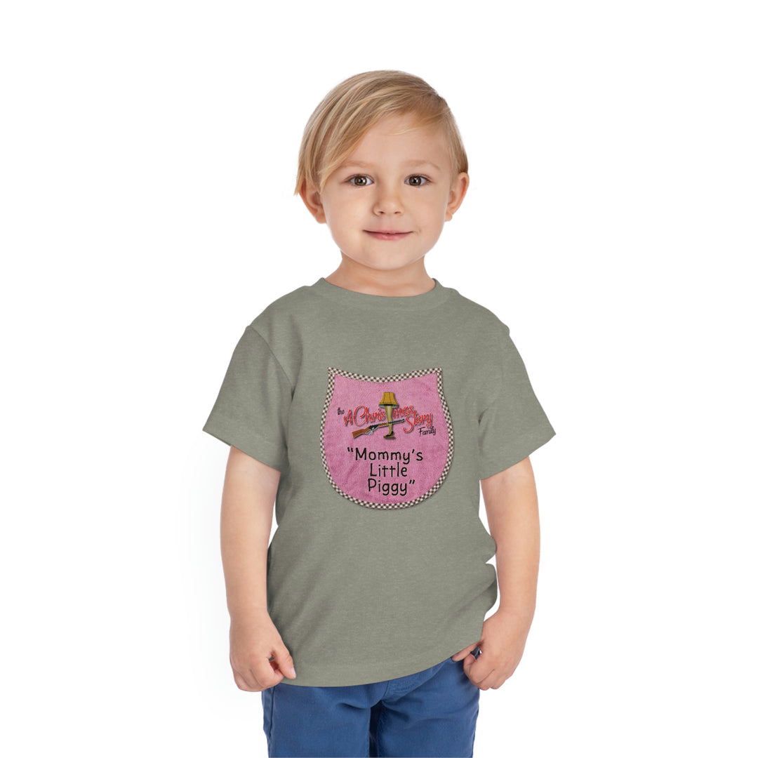 A Christmas Story "Mommy's Little Piggy -Pink Bib" Toddler Short Sleeve Tee