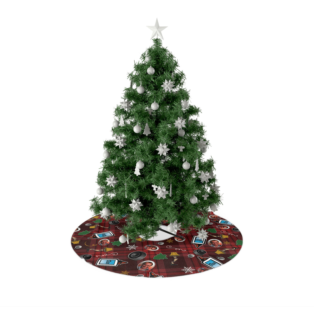 A Christmas Story "You Used Up All The Glue" Christmas Tree Skirt (Tree Skirts are made from soft and plush fleece material)