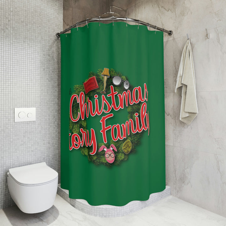 A Christmas Story "Wreath Logo" Polyester Shower Curtain