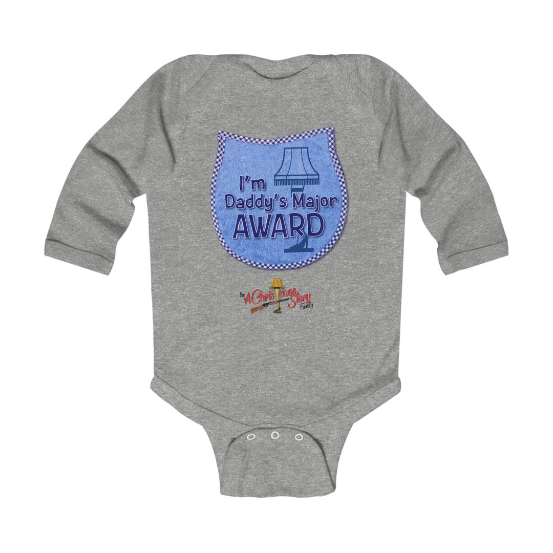 A Christmas Story "Daddy's Major Award - Blue Bib" Infant Long Sleeve Bodysuit