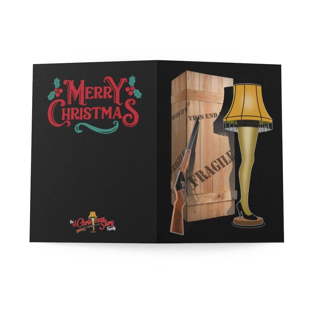 Crate, BB Gun, and Leg Lamp Greeting Cards (8 pcs Envelopes Included). Original Art by Artist "Richard Treebus"