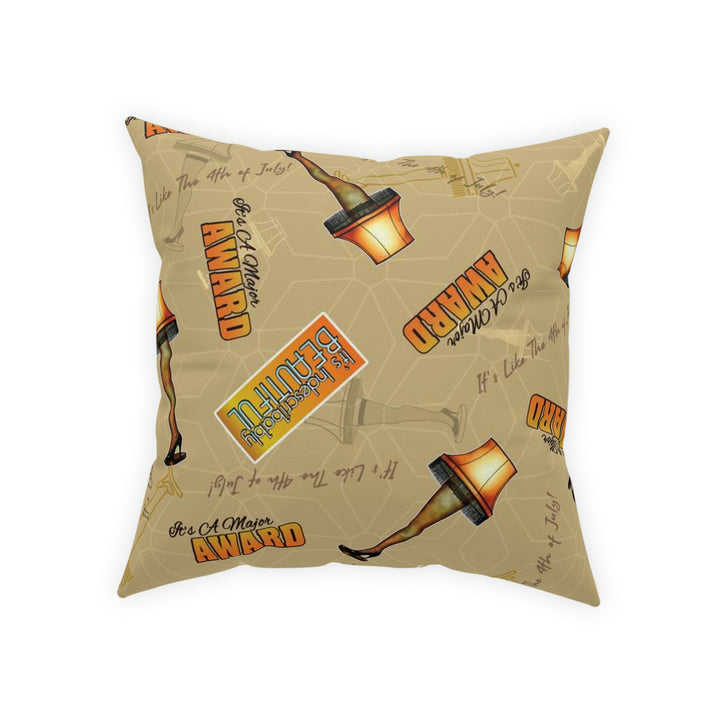 A Christmas Story "Leg Lamp Collage" Broadcloth Pillow