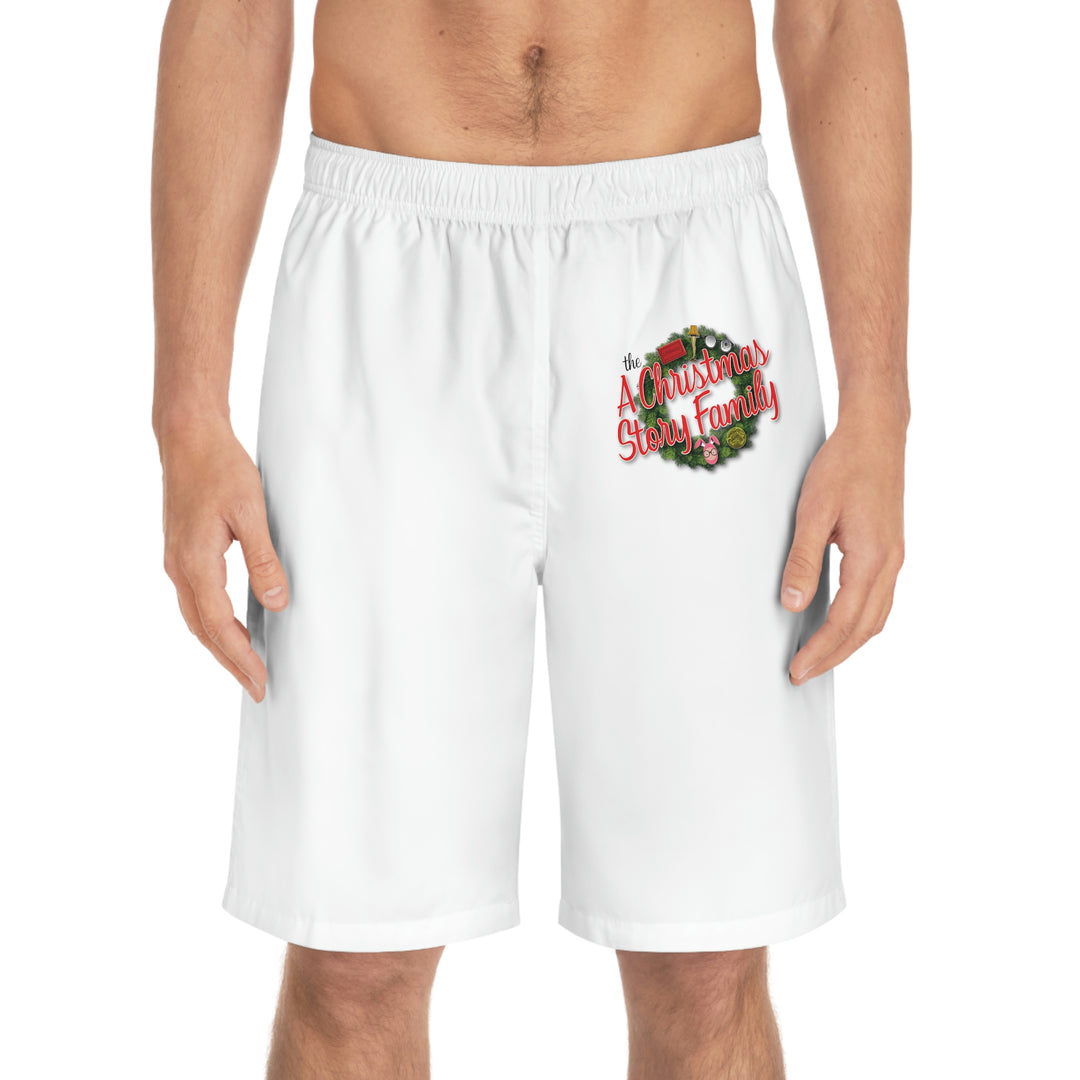 A Christmas Story "ACS Wreath Logo" Men's Board Shorts (AOP)