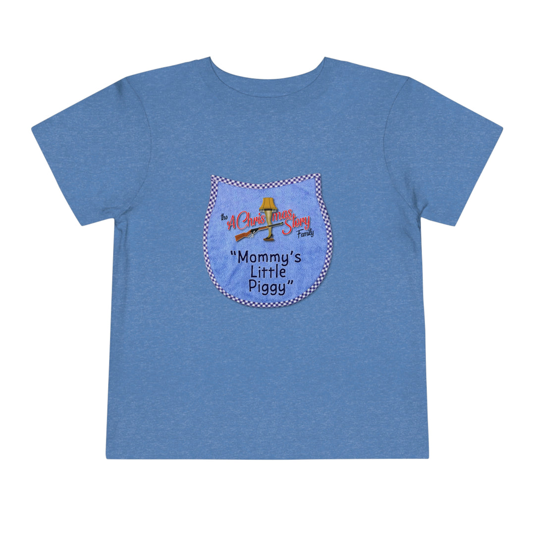 A Christmas Story "Mommy's Little Piggy -Blue Bib" Toddler Short Sleeve Tee
