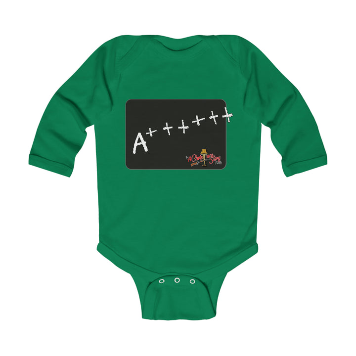 A Christmas Story "A++++++++" Infant Long Sleeve Bodysuit