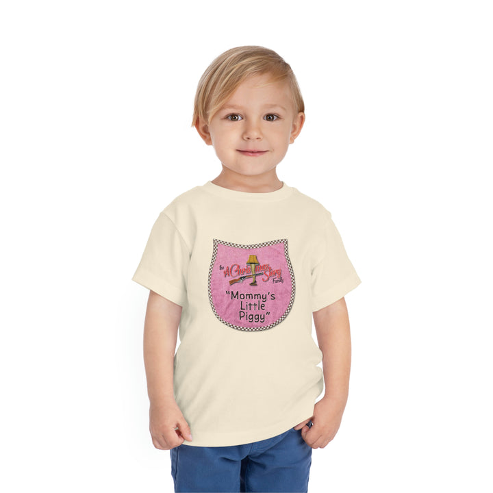 A Christmas Story "Mommy's Little Piggy -Pink Bib" Toddler Short Sleeve Tee