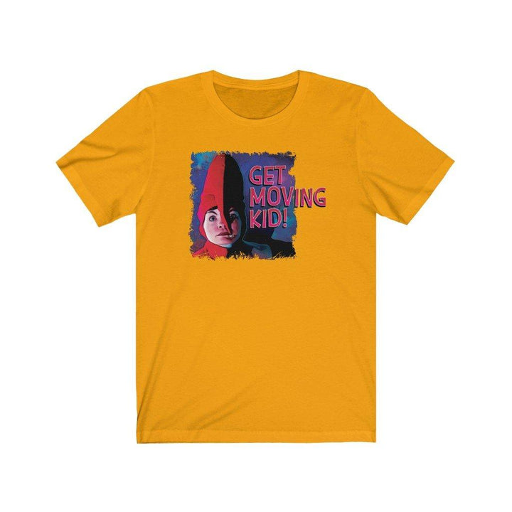 Female Elf "Get Moving Kid" t-shirt