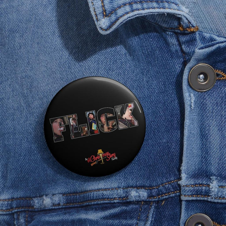 "Flick Letter Collage" Pin Buttons