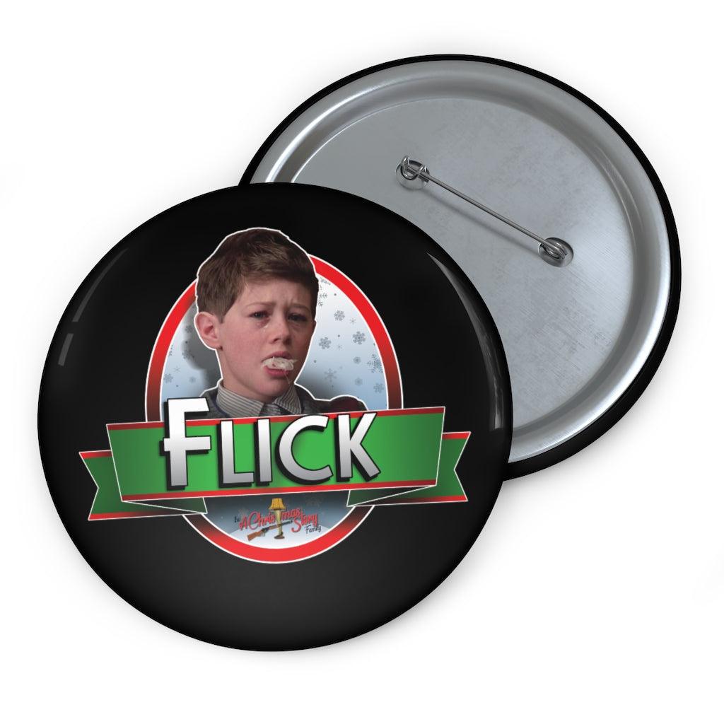"Flick Ribbon Design" Pin Buttons