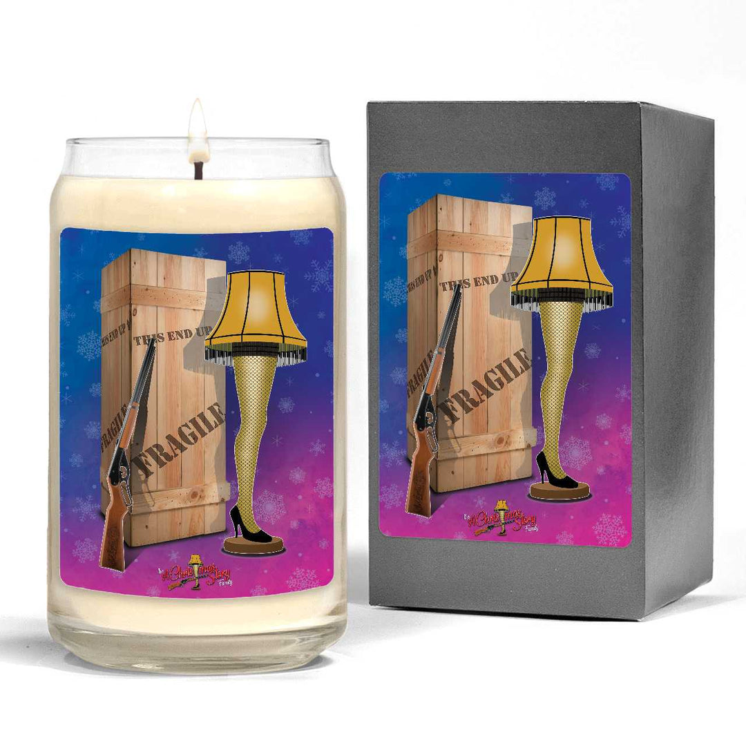 Leg Lamp With Crate Scented Candle