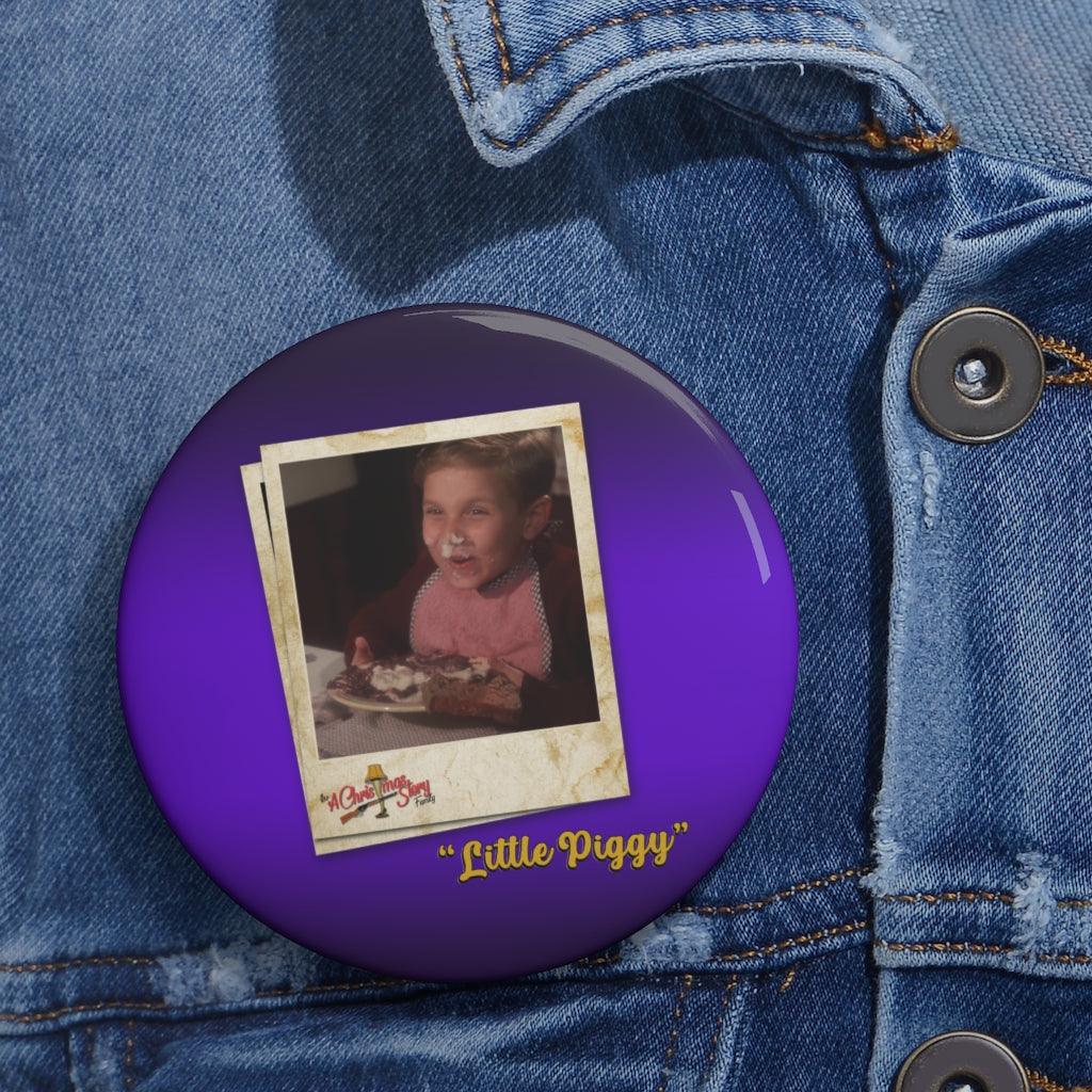 "Little Piggy" Polaroid Pin Buttons