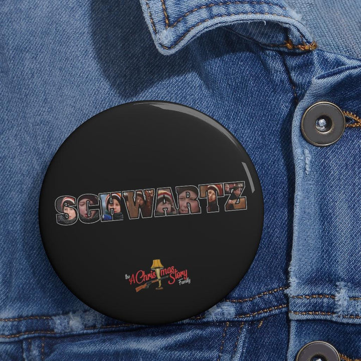 "Schwartz Letter Collage" Pin Buttons