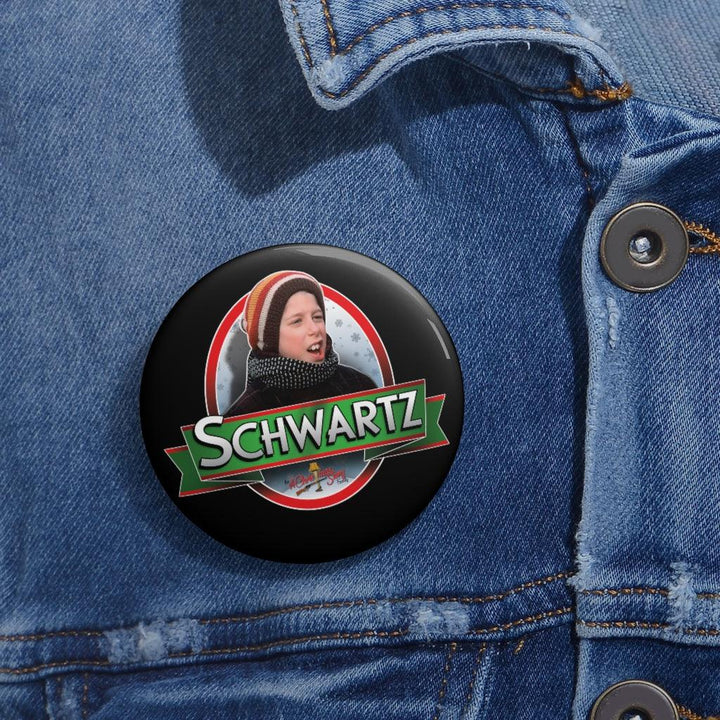 "Schwartz Ribbon Design" Pin Buttons