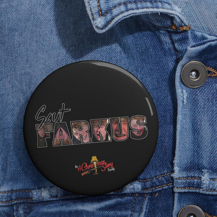 "Scut Farkus Letter Collage" Pin Buttons