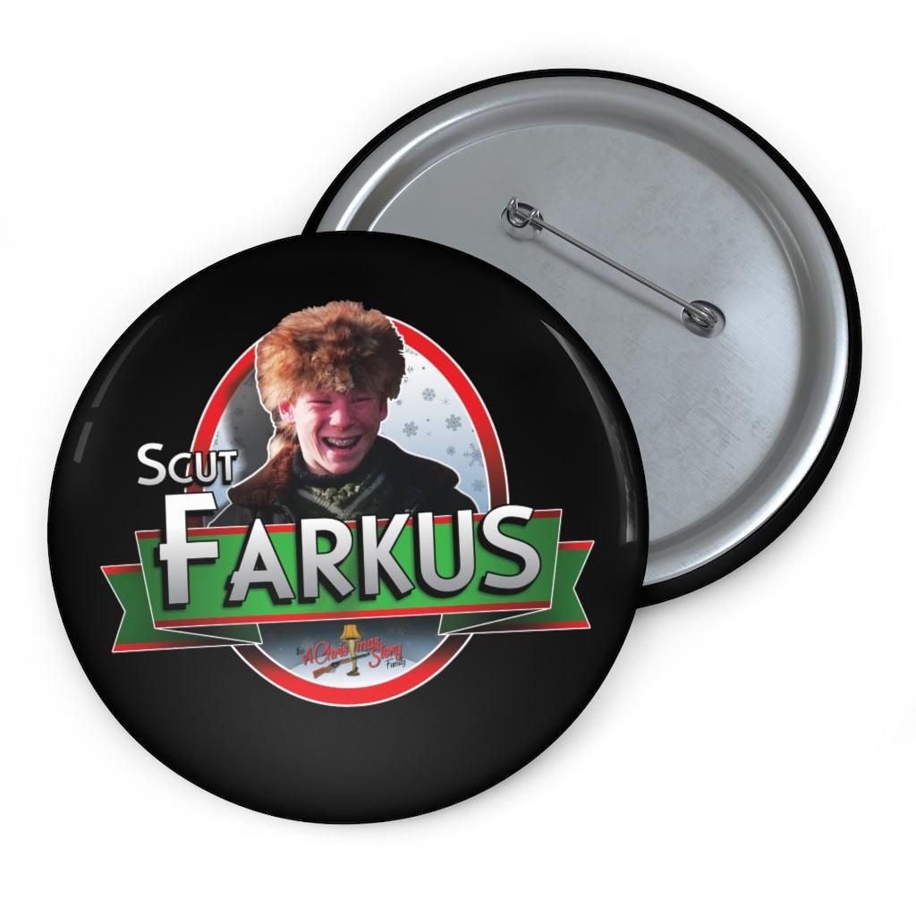 "Scut Farkus Ribbon Design" Pin Buttons