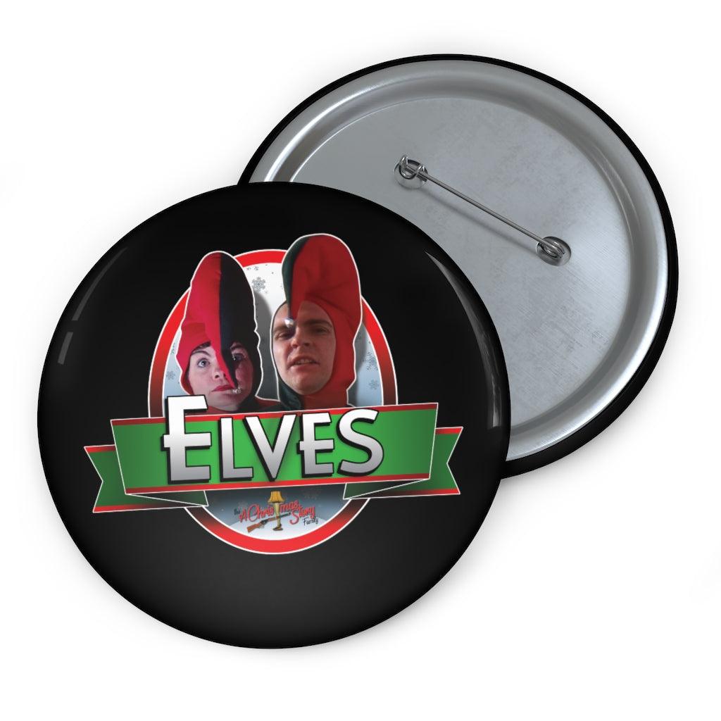 "The Elves Ribbon Design" Pin Buttons