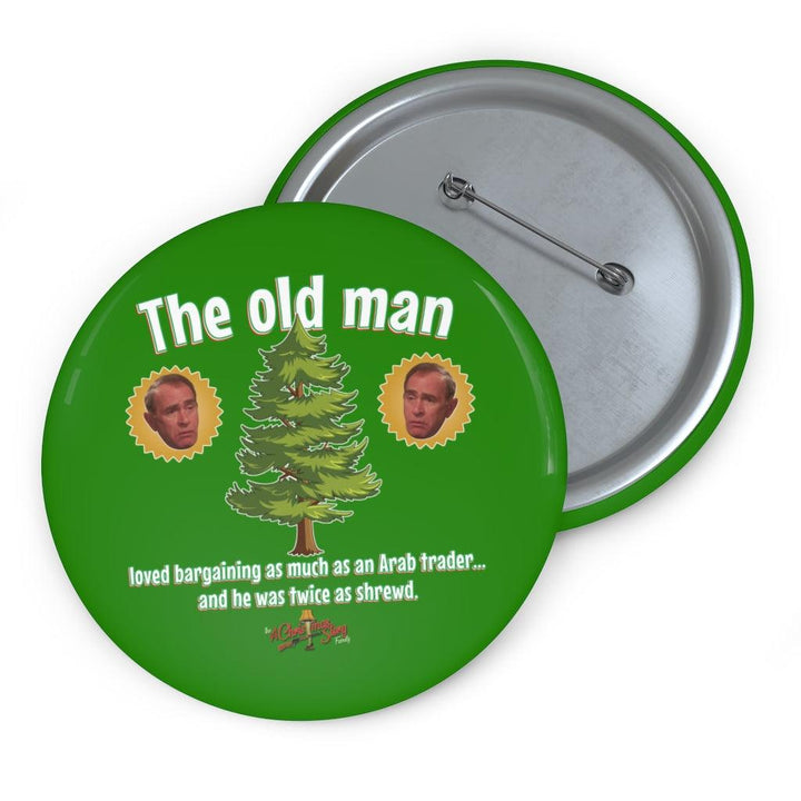 "The Old Man Tree Negotiator" Pin Buttons